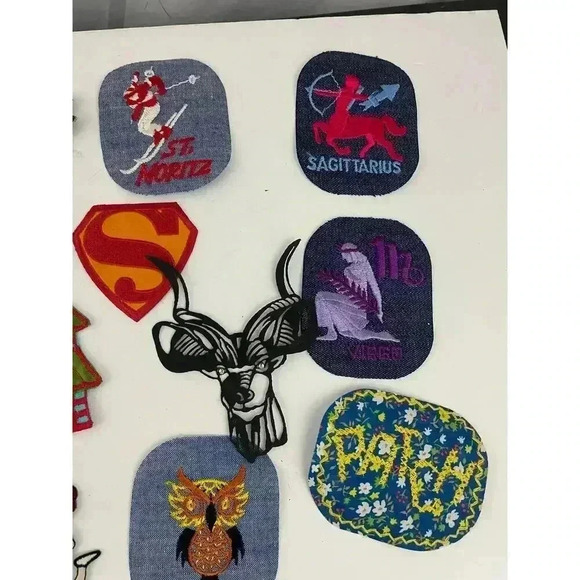 31 PC Assorted Sewing Applique Patches Iron on Sew On NEW Mixed Vintage - Picture 11 of 11